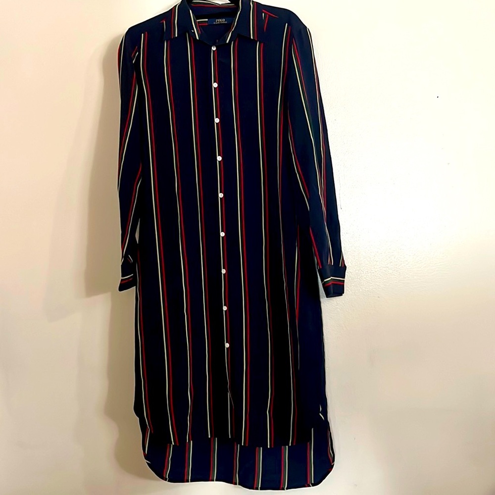 Vintage Ralph Lauren Polo Silk Shirt-Dress